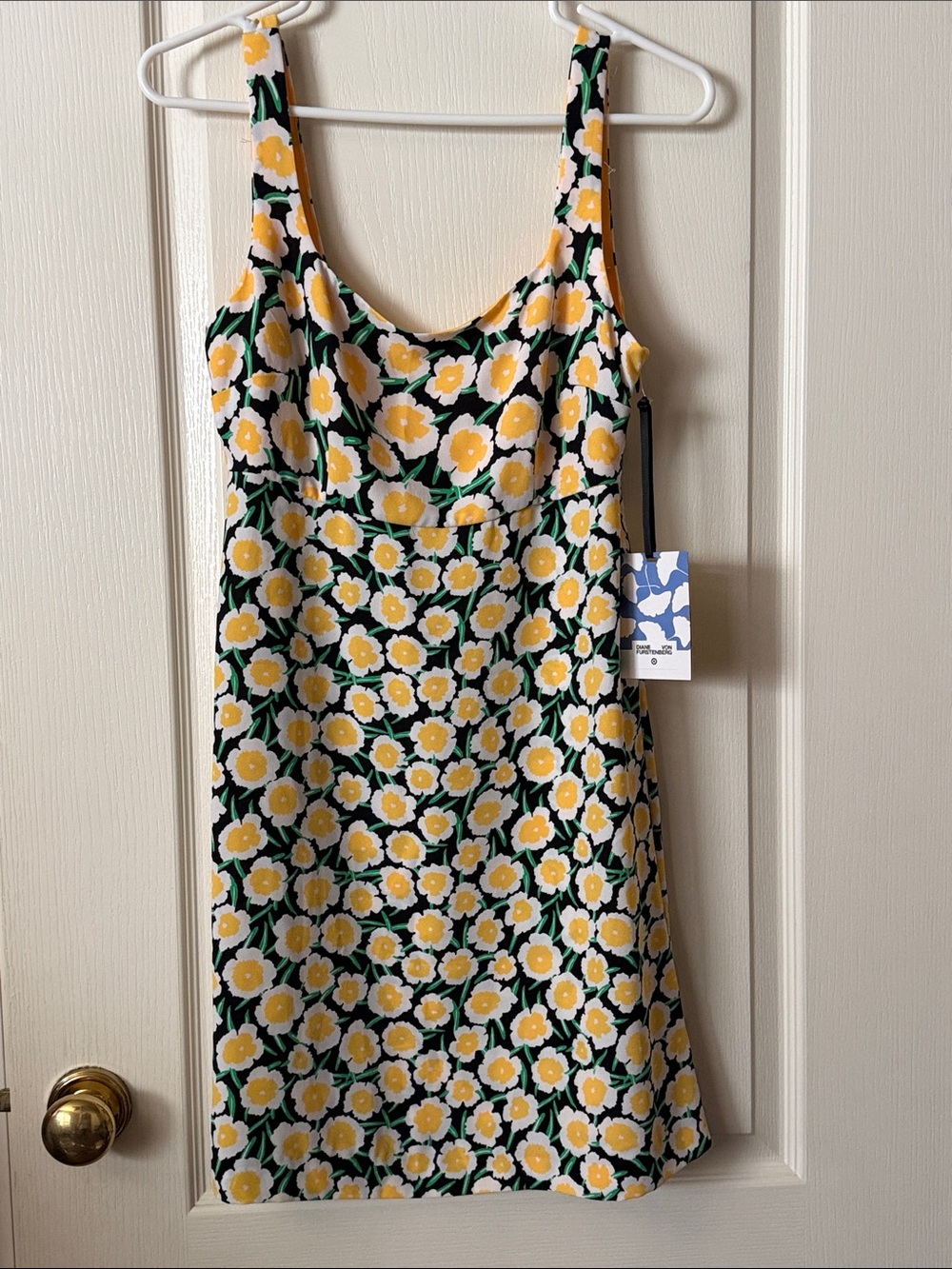 Target Yellow & Black Floral Slip Dress
